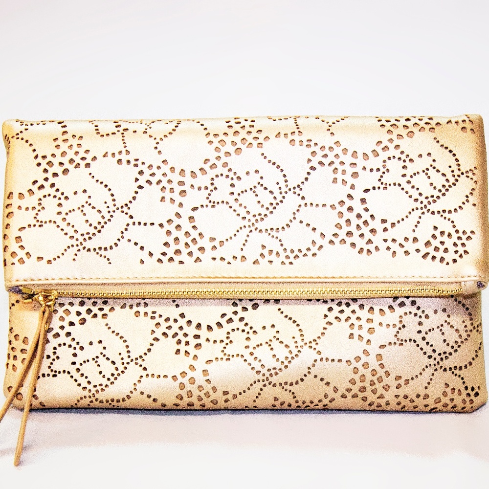 Rose Gold Over Sized Clutch-NWT
